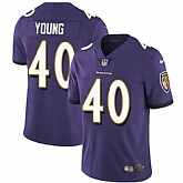 Nike Men & Women & Youth Ravens 40 Kenny Young Purple NFL Vapor Untouchable Limited Jersey,baseball caps,new era cap wholesale,wholesale hats